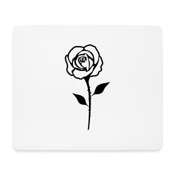 rose - Mousepad (Querformat) - Weiß - Vorne