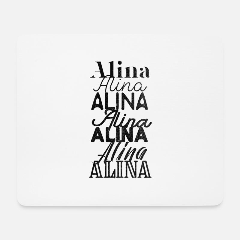 Alina - Mousepad (Querformat) - Weiß