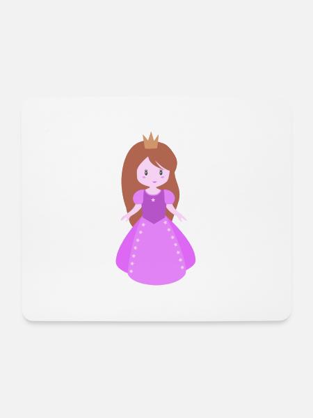 Prinzessin Mädchen Figur - Mousepad (Querformat) - Weiß