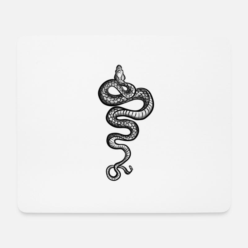 Black snake - Mousepad (Querformat) - Weiß