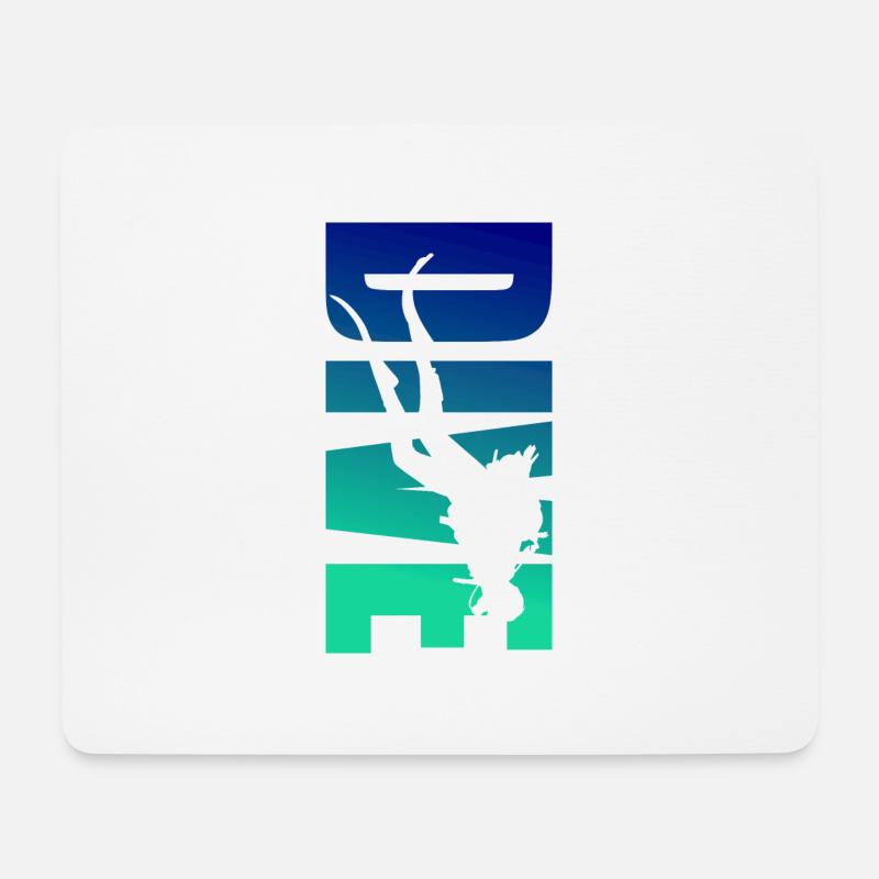 dive diver tauchen taucher - Mousepad (Querformat) - Weiß