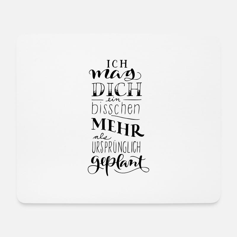 ich mag dich - Mousepad (Querformat) - Weiß