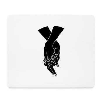 Mains paire amour - Tapis de souris (format paysage) - blanc - Devant