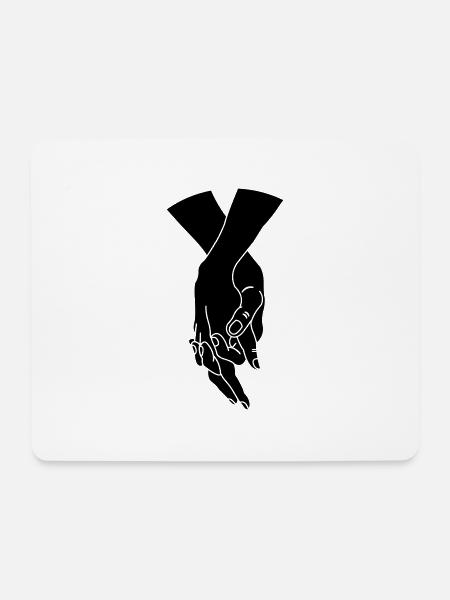 Hände Paar Liebe - Mousepad (Querformat) - Weiß