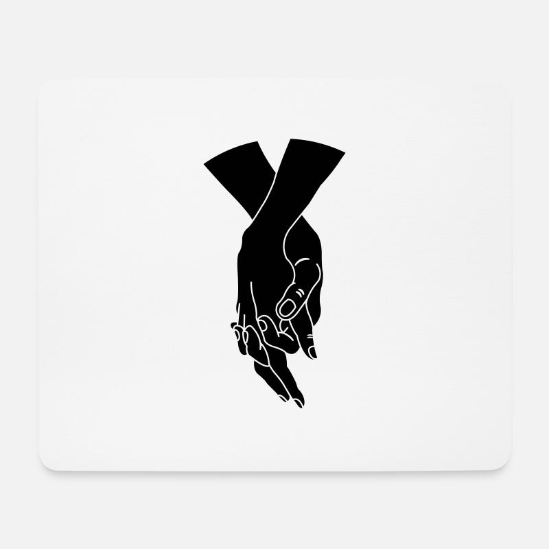 Hände Paar Liebe - Mousepad (Querformat) - Weiß