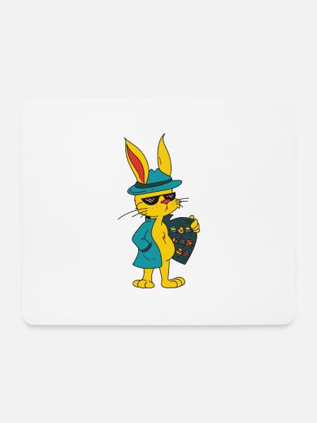 Lustige Oster Motive osterhase ostereier - Mousepad (Querformat) - Weiß