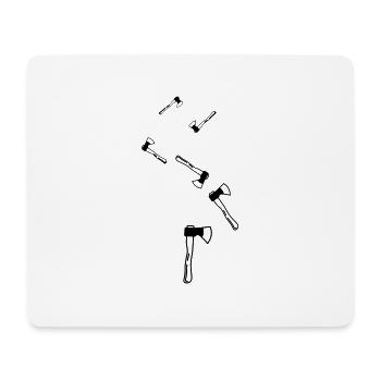 Axt Symbol - Mousepad (Querformat) - Weiß - Vorne