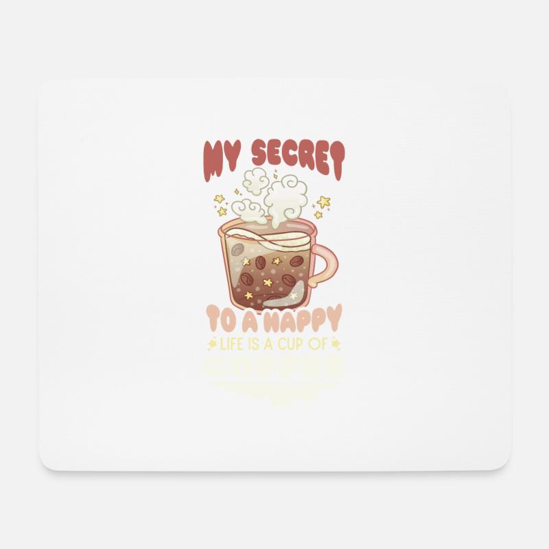 Kaffee - Mousepad (Querformat) - Weiß