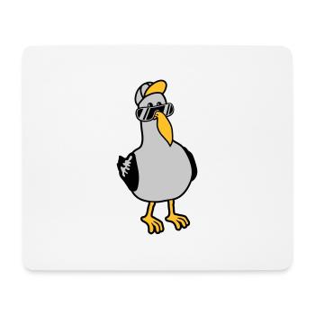 Cool Seagull Lunettes de soleil Bonnet - Tapis de souris (format paysage) - blanc - Devant
