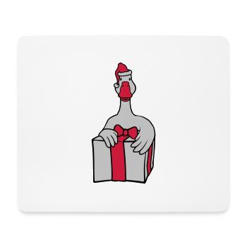 J’adore les cadeaux d’oie de Noël - Tapis de souris (format paysage) - blanc - Devant