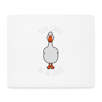 goose on the loose - Mousepad (Querformat) - Weiß - Vorne