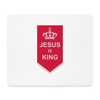 Citation de Jésus est roi - Tapis de souris (format paysage) - blanc - Devant