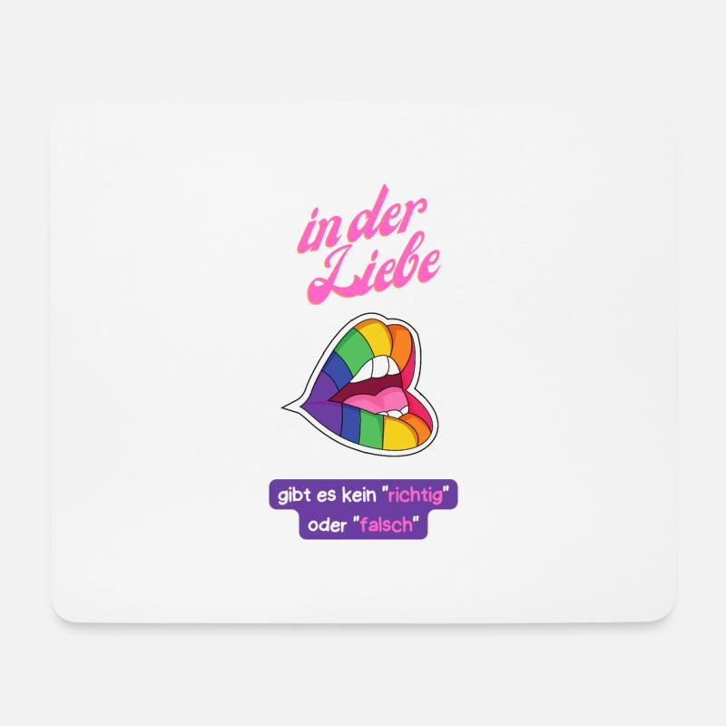 LGBTQ T-shirt - Mousepad (Querformat) - Weiß