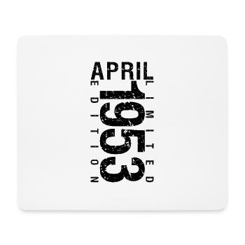 Birthday April 1953 April born in April 1953 - Mouse Pad (horizontal) - white - Front
