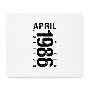 Geburtstag April 1986 April geboren im April 1986 - Mousepad (Querformat) - Weiß - Vorne