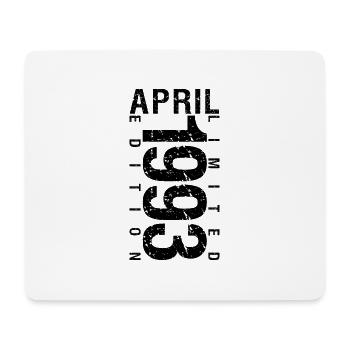 Birthday April 1993 April born in April 1993 - Mouse Pad (horizontal) - white - Front