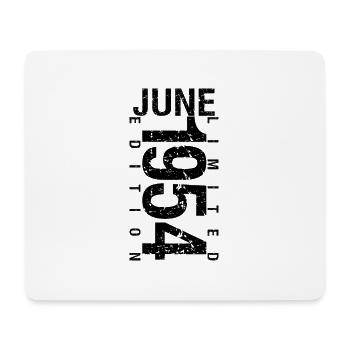 Birthday June 1954 June born in June 1954 - Mouse Pad (horizontal) - white - Front