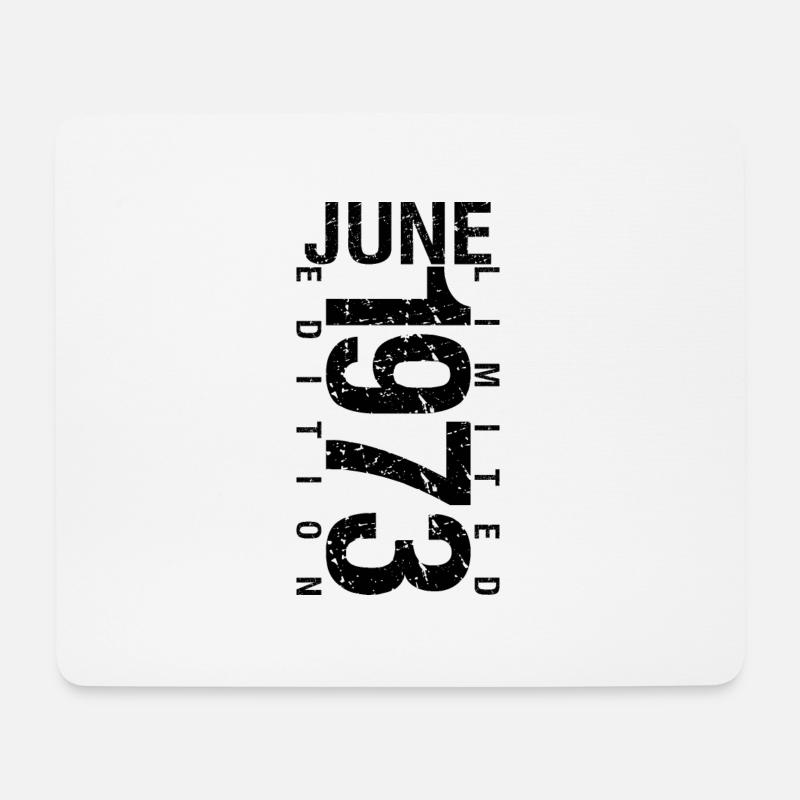 Geburtstag Juni 1973 Juni geboren im Juni 1973 - Mousepad (Querformat) - Weiß
