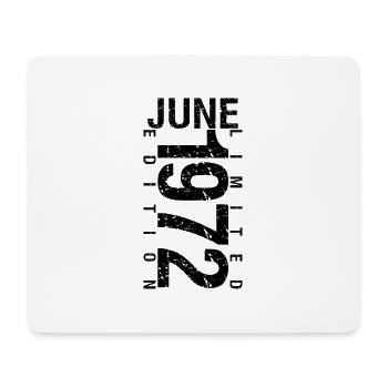 Birthday June 1972 June born in June 1972 - Mouse Pad (horizontal) - white - Front