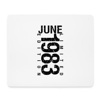 Birthday June 1983 June born in June 1983 - Mouse Pad (horizontal) - white - Front