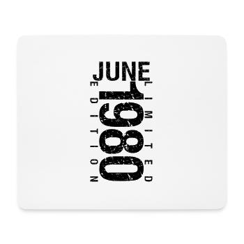 Birthday June 1980 June born in June 1980 - Mouse Pad (horizontal) - white - Front