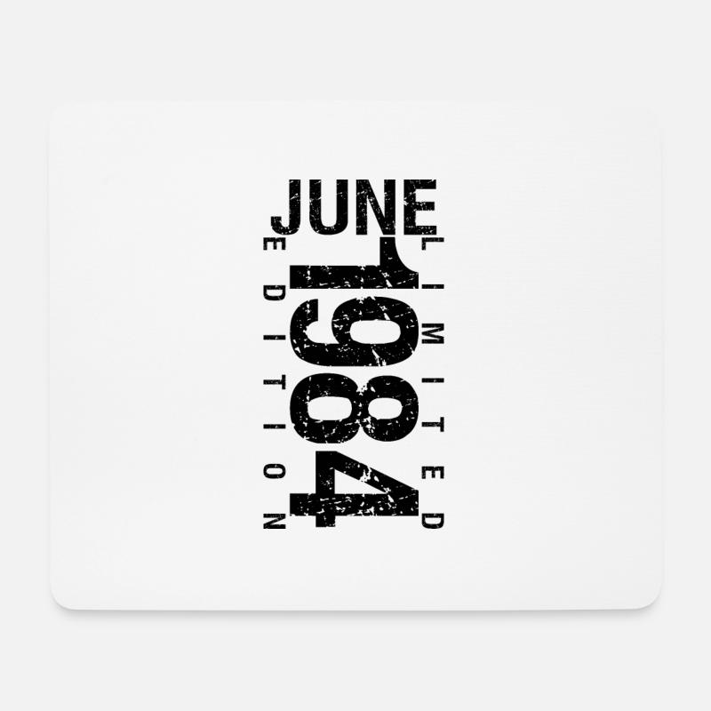 Geburtstag Juni 1984 Juni geboren im Juni 1984 - Mousepad (Querformat) - Weiß