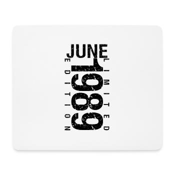Birthday June 1989 June born in June 1989 - Mouse Pad (horizontal) - white - Front