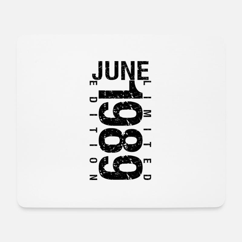 Geburtstag Juni 1989 Juni im Juni 1989 geboren - Mousepad (Querformat) - Weiß