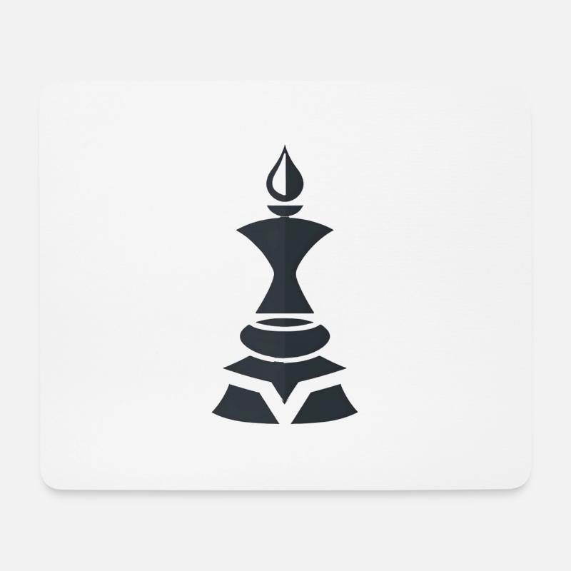 Chess Läufer - Mousepad (Querformat) - Weiß