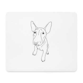 Bullterrier Puppy - Mousepad (Querformat) - Weiß - Vorne