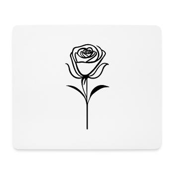 Rose - Mousepad (Querformat) - Weiß - Vorne