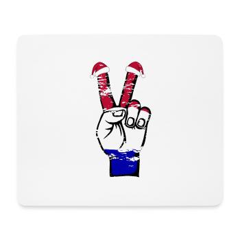 Holland Flag Christmas Peace Symbol Used - Mouse Pad (horizontal) - white - Front