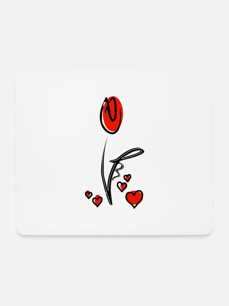 mit viel Liebe! - Mousepad (Querformat) - Weiß