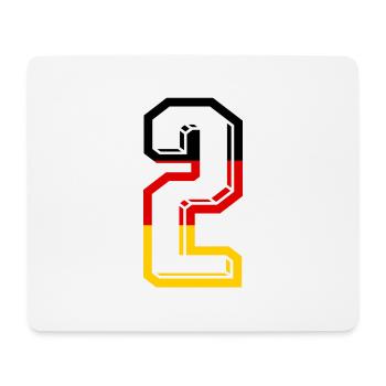 Nummer 2 Deutschland Trikot Zahl 2 Jahre - Mousepad (Querformat) - Weiß - Vorne