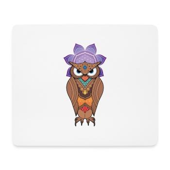 Eule - Mousepad (Querformat) - Weiß - Vorne
