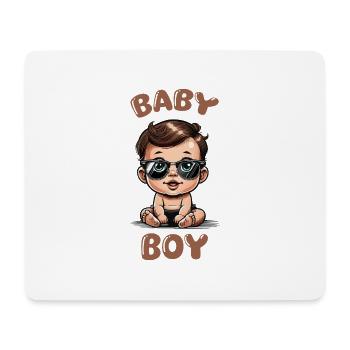 baby comic sonnenbrille - Mousepad (Querformat) - Weiß - Vorne