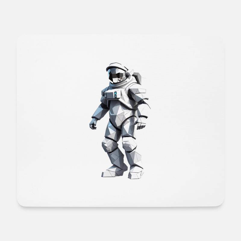 Astronaute - Profession Design Sticker - Tapis de souris (format paysage) - blanc