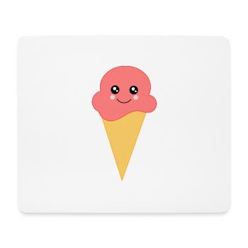Ice Cream Ice Cream Strawberry Ice Cream - Mouse Pad (horizontal) - white - Front