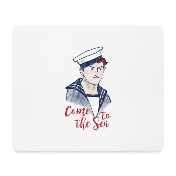 Kapitän Trend: Komm ans Meer - Mousepad (Querformat) - Weiß - Vorne