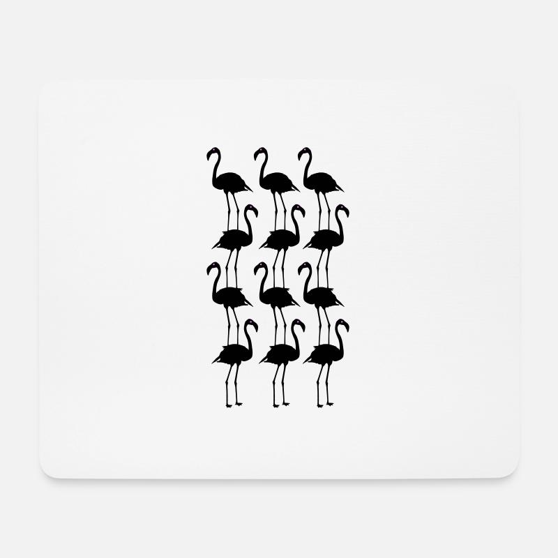 Flamingos Tiere Symbolik - Mousepad (Querformat) - Weiß