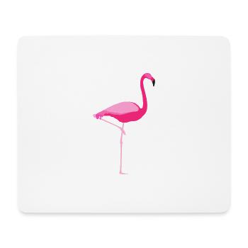 Flamingo Rosa Silhouette - Mousepad (Querformat) - Weiß - Vorne