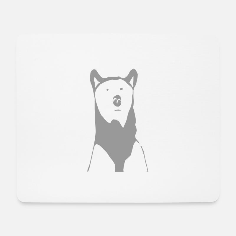 Baer - Mousepad (Querformat) - Weiß