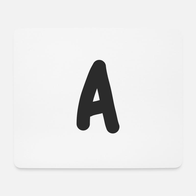 Letter a - Mouse Pad (horizontal) - white