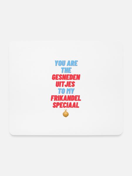 Geschnittene Zwiebeln zu meinem Frikandel-Special - Mousepad (Querformat) - Weiß