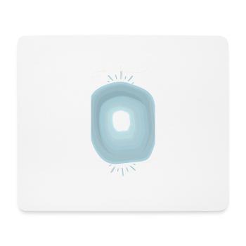 Water drops baby blue abstract design shirts light - Mouse Pad (horizontal) - white - Front