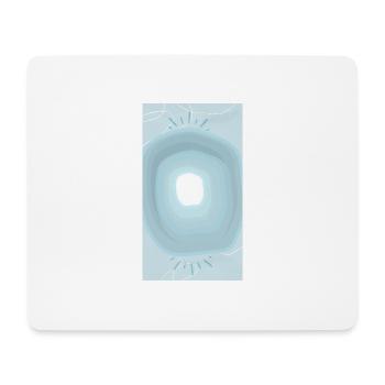 Water drops baby blue abstract design shirt etc - Mouse Pad (horizontal) - white - Front
