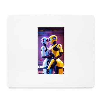 Cyber-amour - Tapis de souris (format paysage) - blanc - Devant