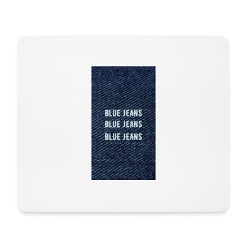 Blue Denim Vintage Typography Clothing Fashion - Mousepad (Querformat) - Weiß - Vorne