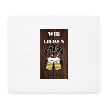 We love beer - Mouse Pad (horizontal) - white - Front