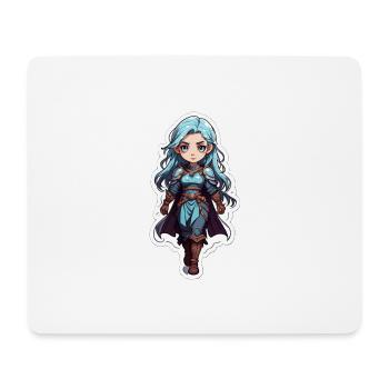 Mittelalterliche Fantasy-Assassine - Mousepad (Querformat) - Weiß - Vorne